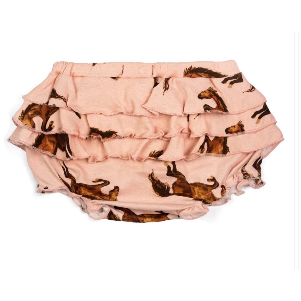 MILKBARN Horse Organic Cotton Ruffle Bloomer NWT 12-18 Months
